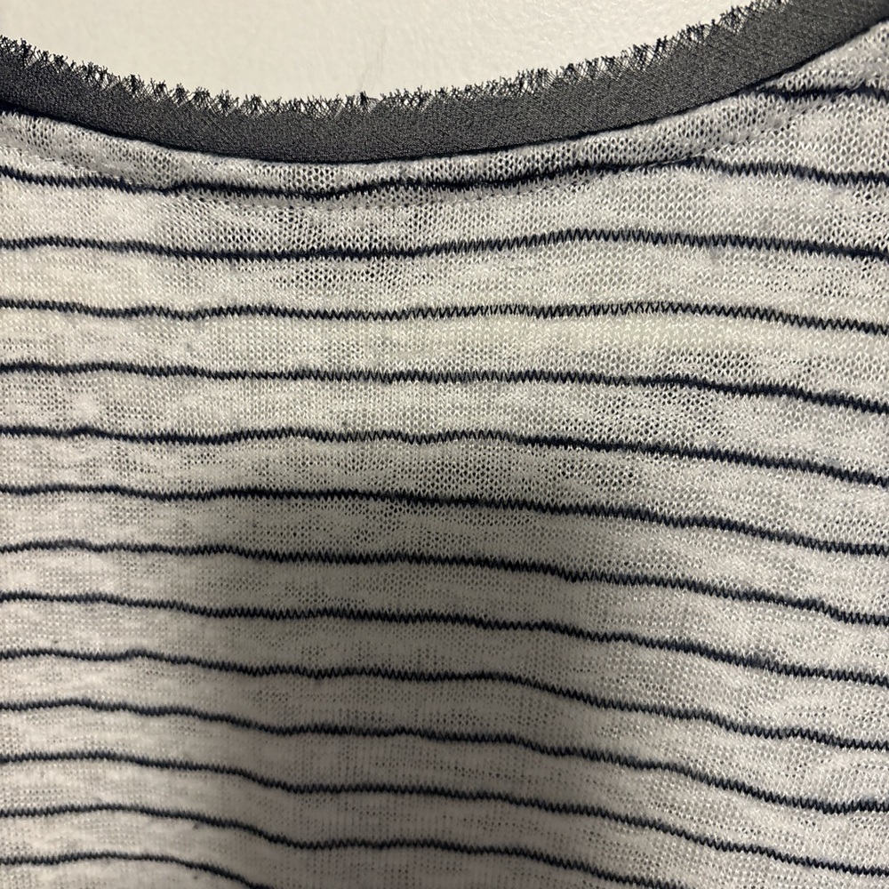 Bobeau Striped Tee Medium Parisian Chic Minimalist Capsule Top - Picture 4 of 5